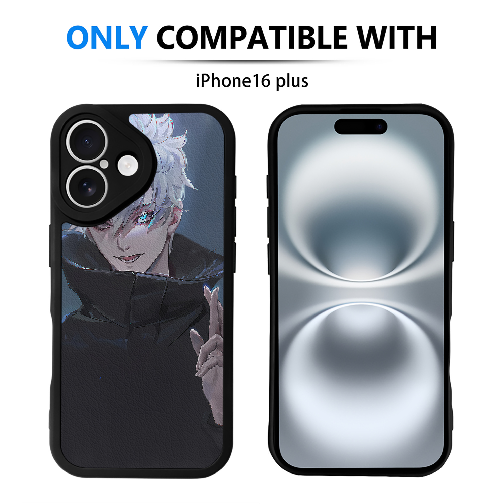（画像用） 呪術廻戦 Jujutsu Kaisen 【iPhone 16シリーズ対応】シリコンスマホケース（レザー調） 材質：シリコン